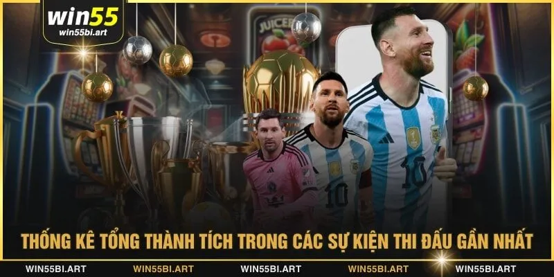 Thống kê tổng thành tích trong các sự kiện thi đấu gần nhất